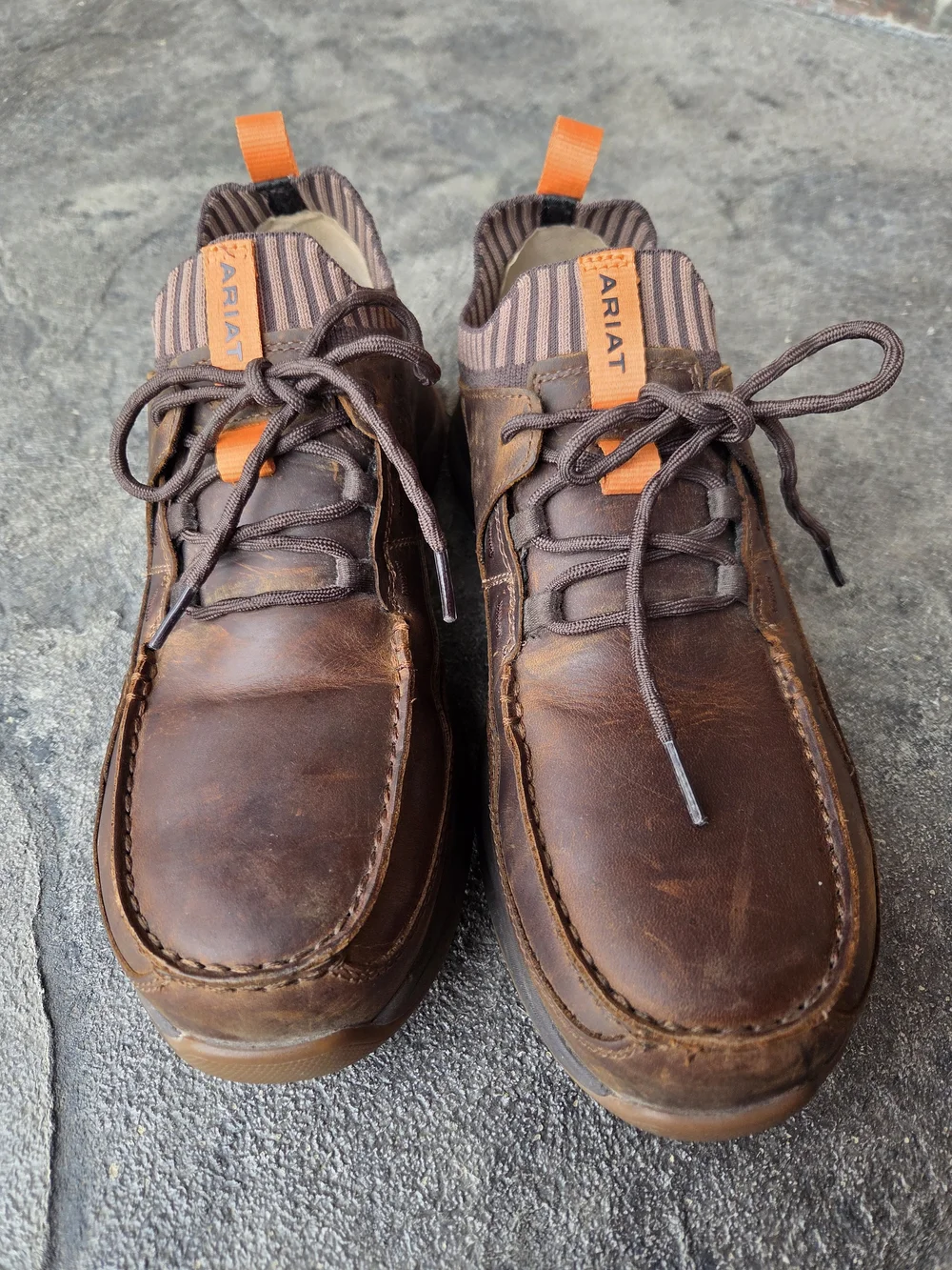 Ariat Brown Men's Leather Working Mile Composite Toe Lace-Up Casual Shoes